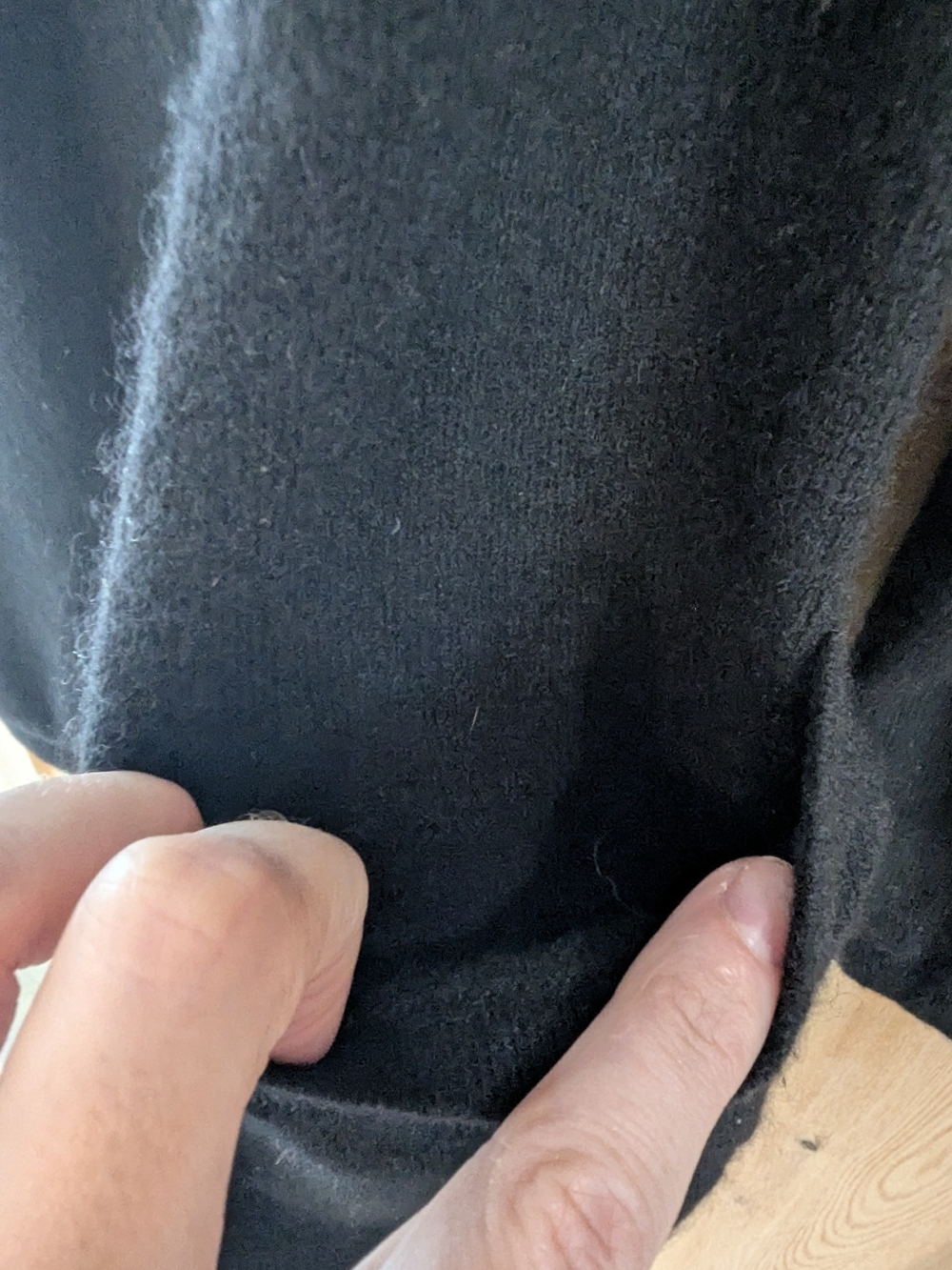 Lord + Taylor 100% Cashmere Black Open Front Cardigan - Picture 6 of 8